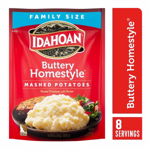 Idahoan Buttery Homestyle Mashed Potatoes Family Size Pantry Food, 8 oz